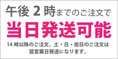 午後2時までのご注文で当日発送可能